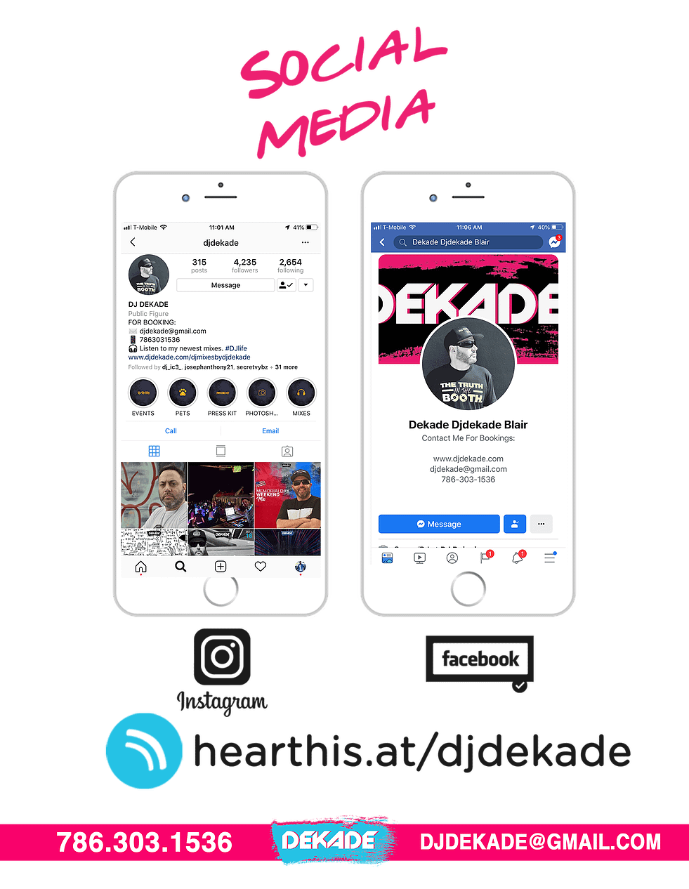 DJ Dekade Social Media and Contact Info Contact DJ Dekade